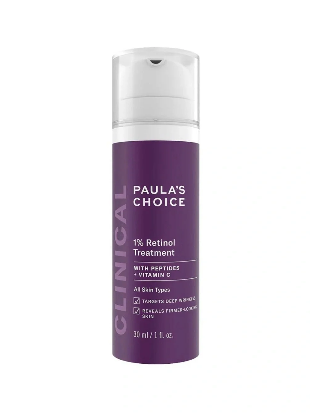 Paula's Choice 1% Retinol Treatment Full Size 1 ox Peptides Vitamin C